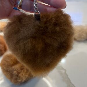 100% alpaca heart Key chain or accessory choose color